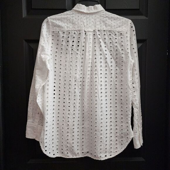 J. Crew Classic-Fit Shirt In Eyelet - Picture 9 of 10